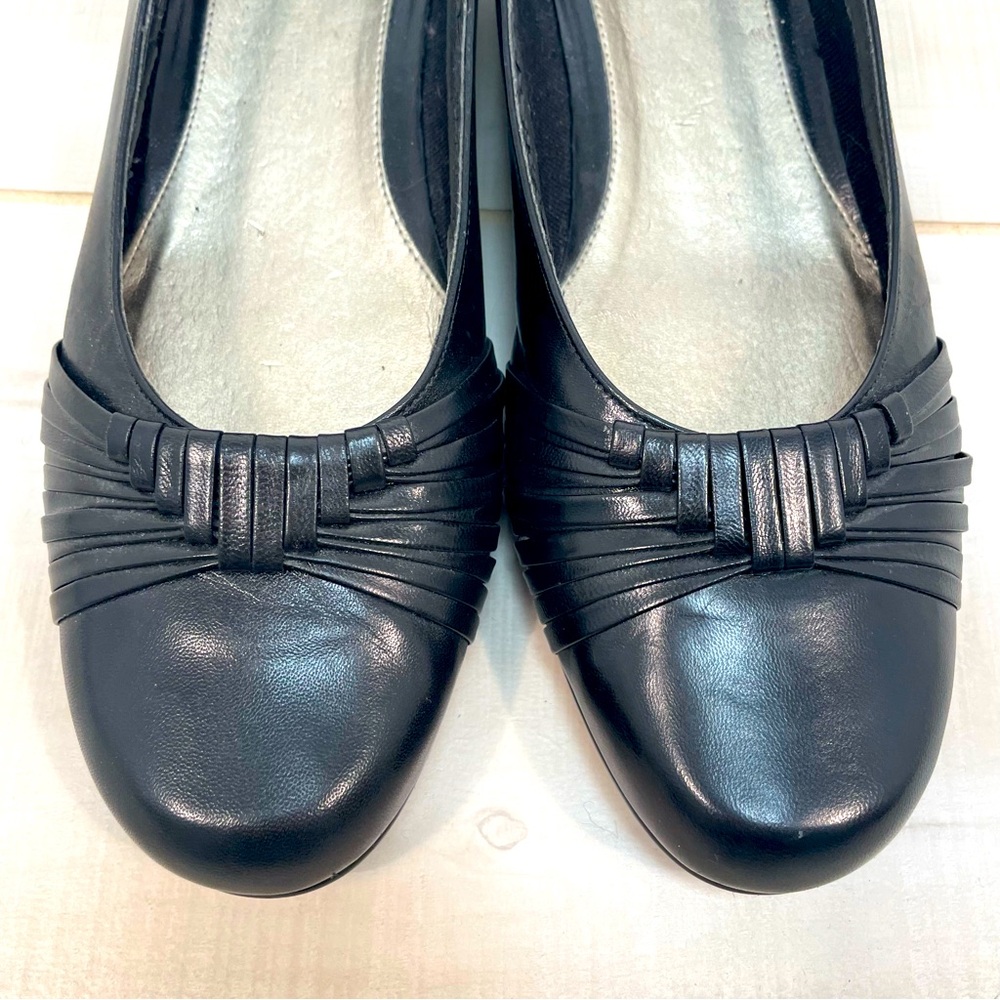Ros Hommerson Black Leather Flats, Sz 11N - Picture 2 of 7